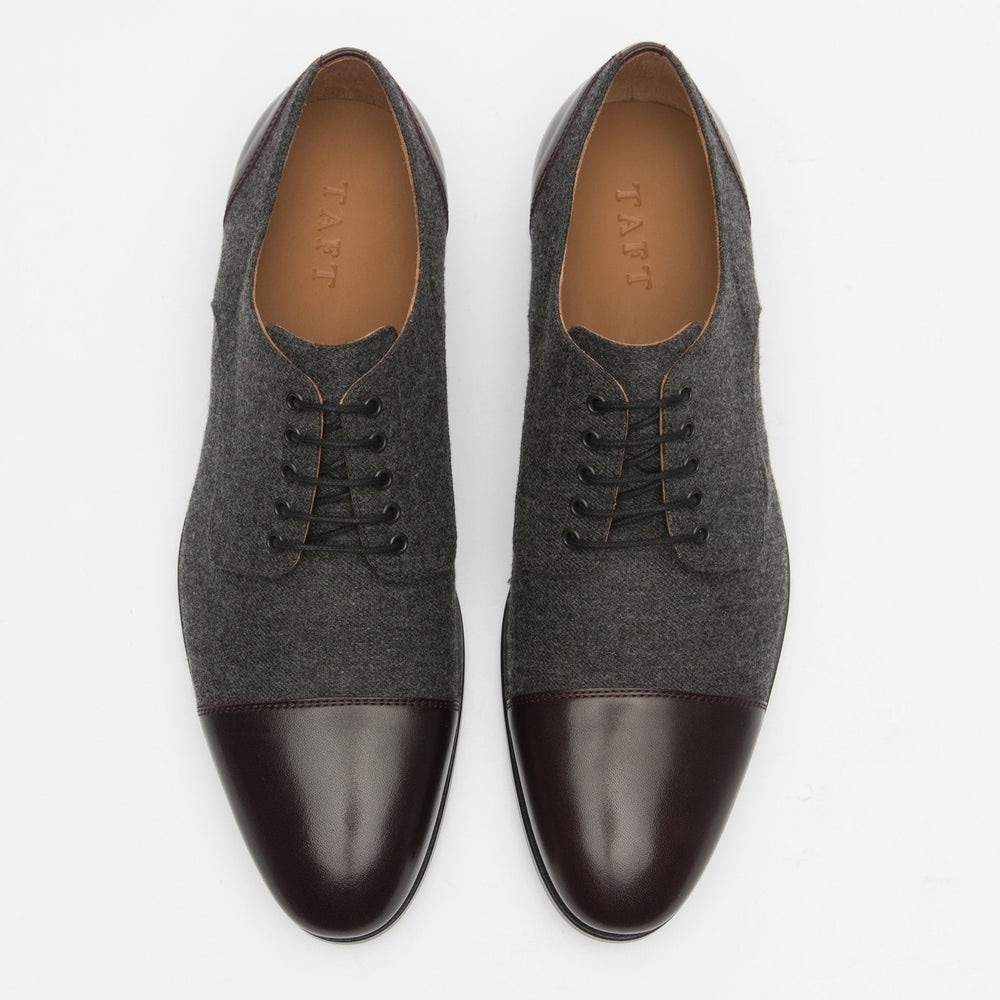 TAFT Gray and Brown Leather Sole Shoes - Picture 5 of 12